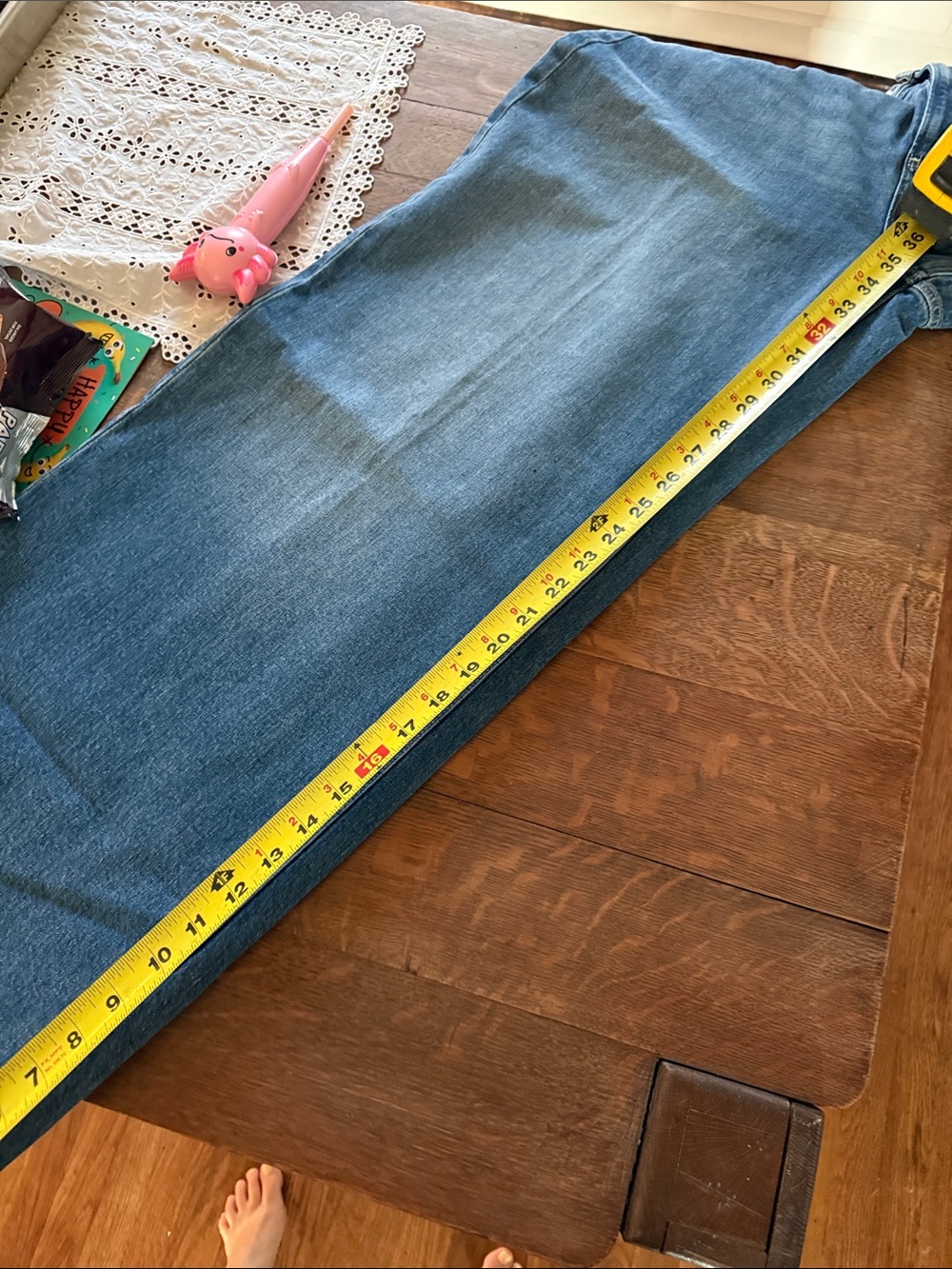 NWT PAIGE Harper Wide Leg Jeans in Art Piece Distressed 31 - Picture 8 of 8